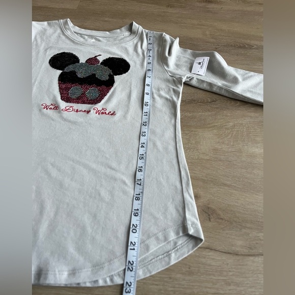Disney Cupcake Sequin flip long sleeve Shirt SZ XS - Picture 6 of 8